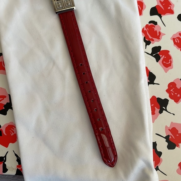 Liz Claiborne Red Leather Watch - Picture 4 of 8